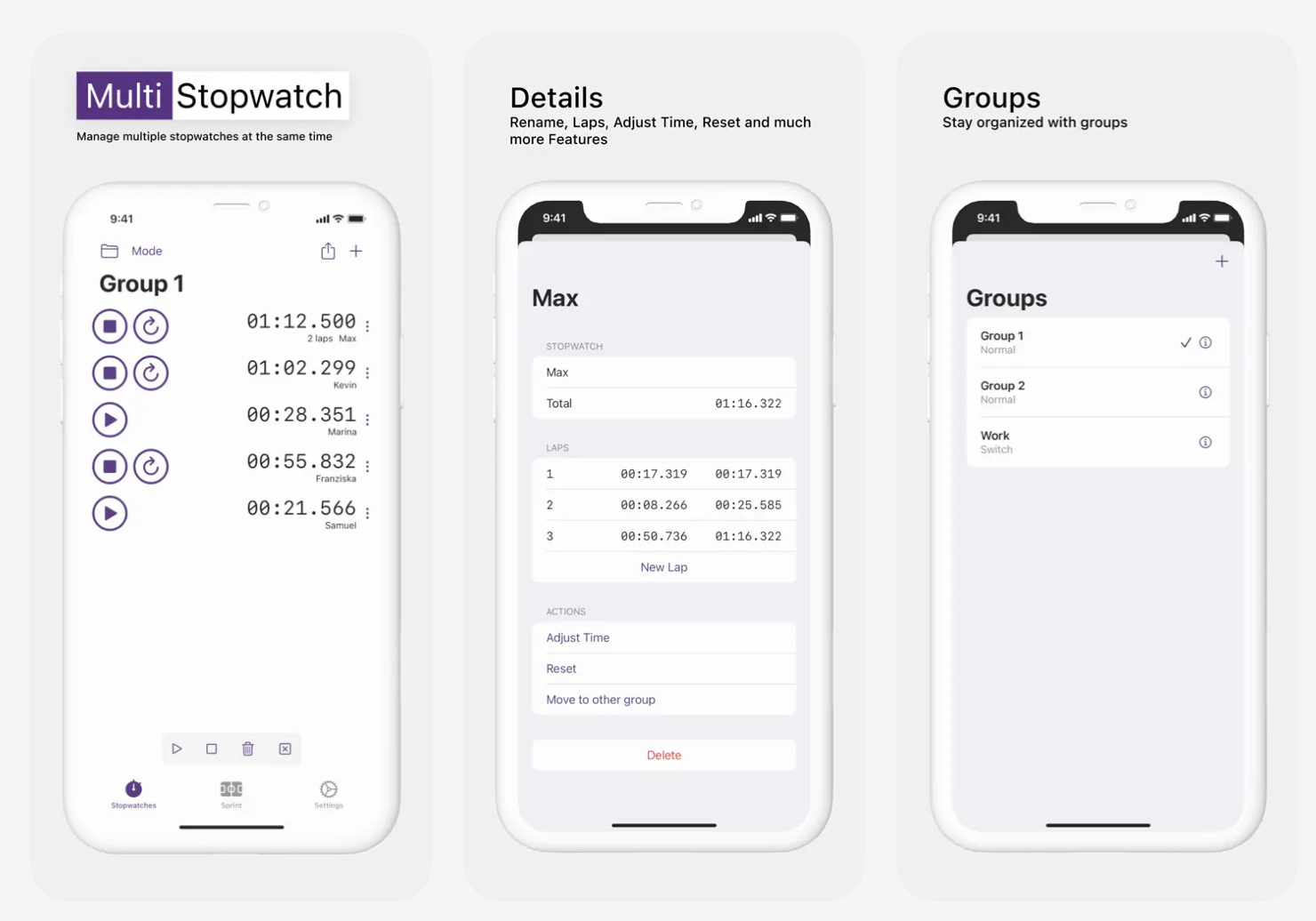 Multi-Stopwatch - Multiple Timer App